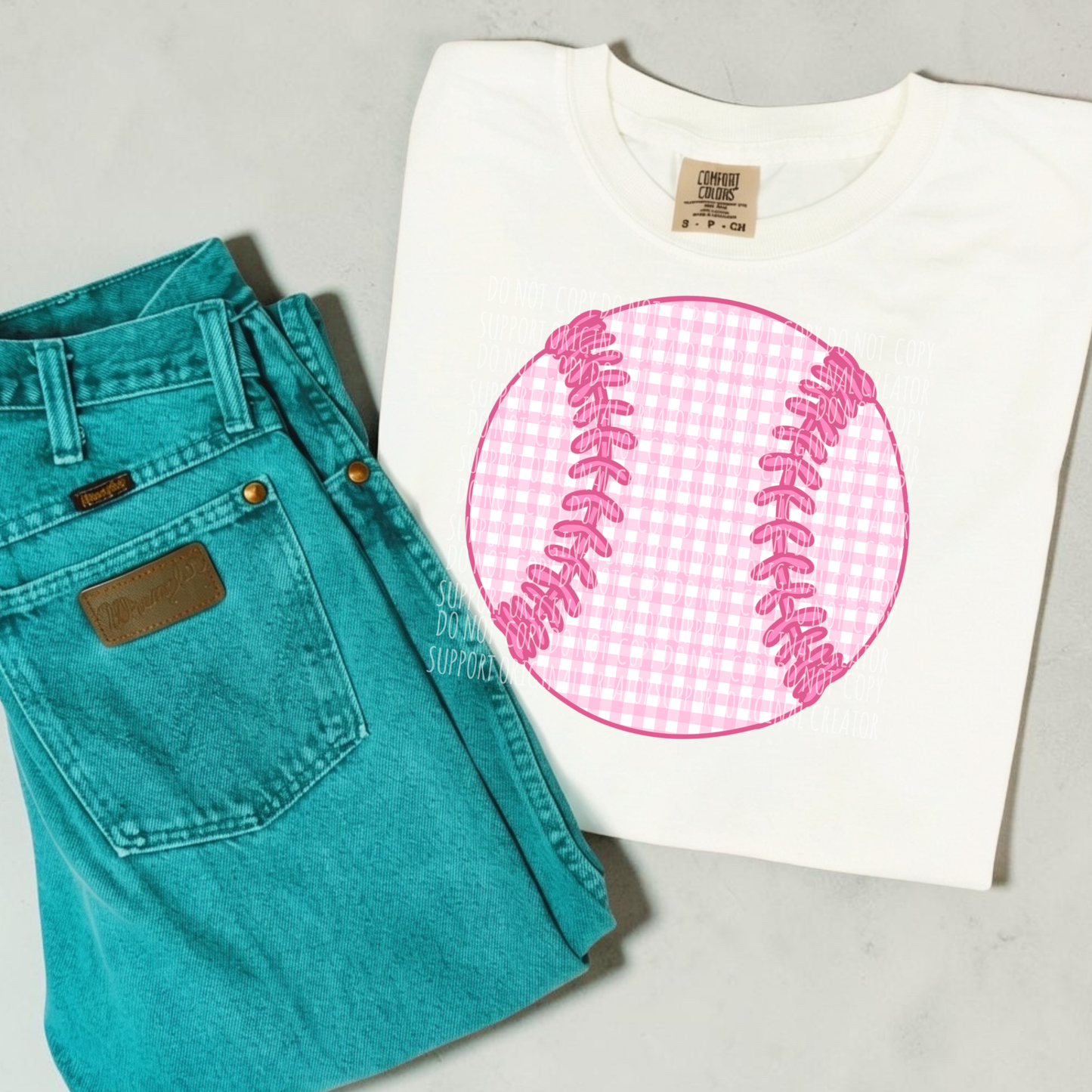 Pink gingham ball