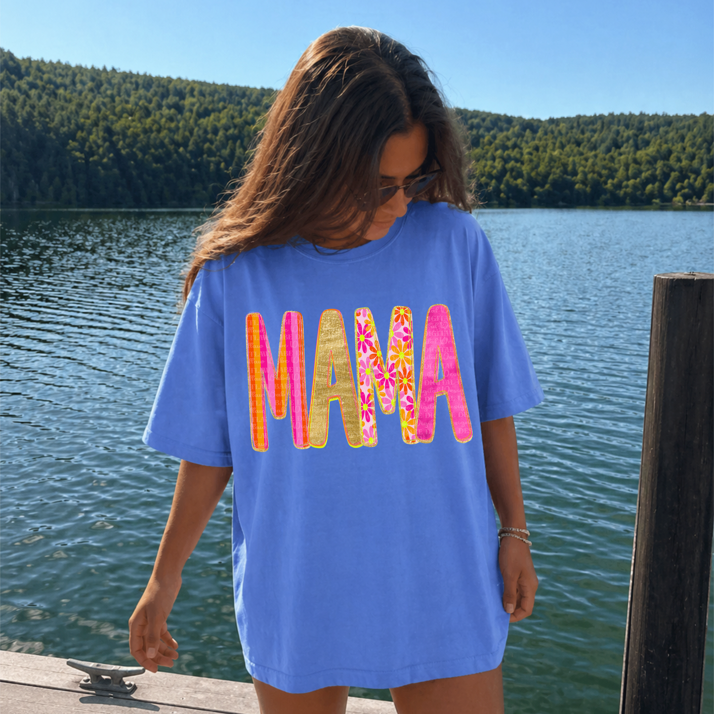 Mama neon flowers