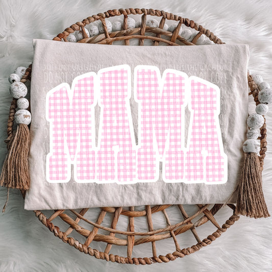 Light pink gingham mama