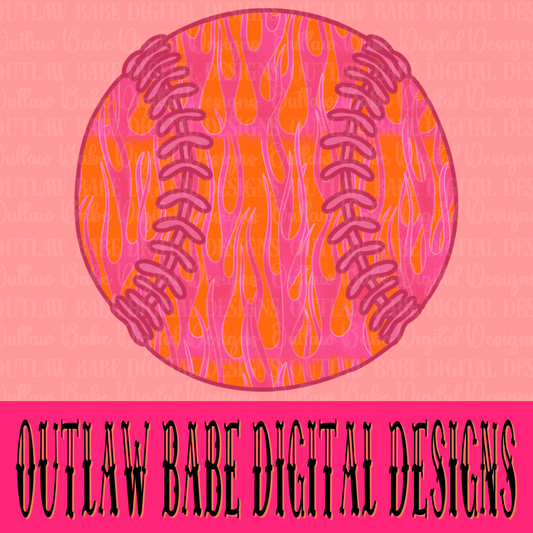 Orange&pink flame ball