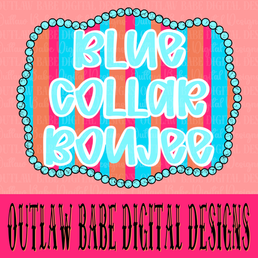 Blue collar boujee stripes