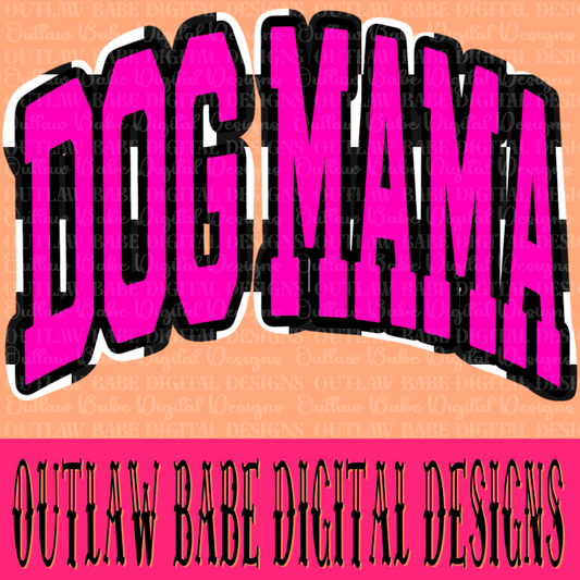 Dog mama checkered
