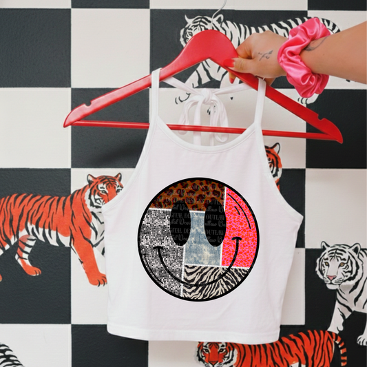 Zebra disco collage smiley