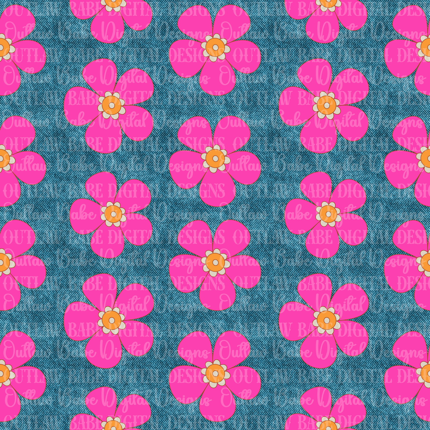 Blue jean floral