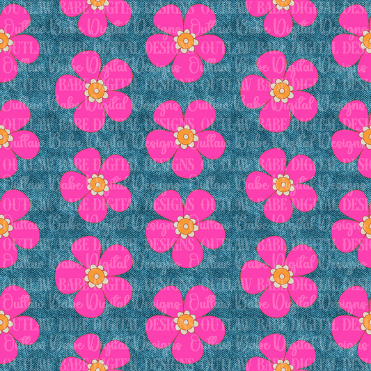 Blue jean floral
