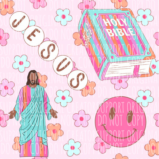 Jesus floral seamless